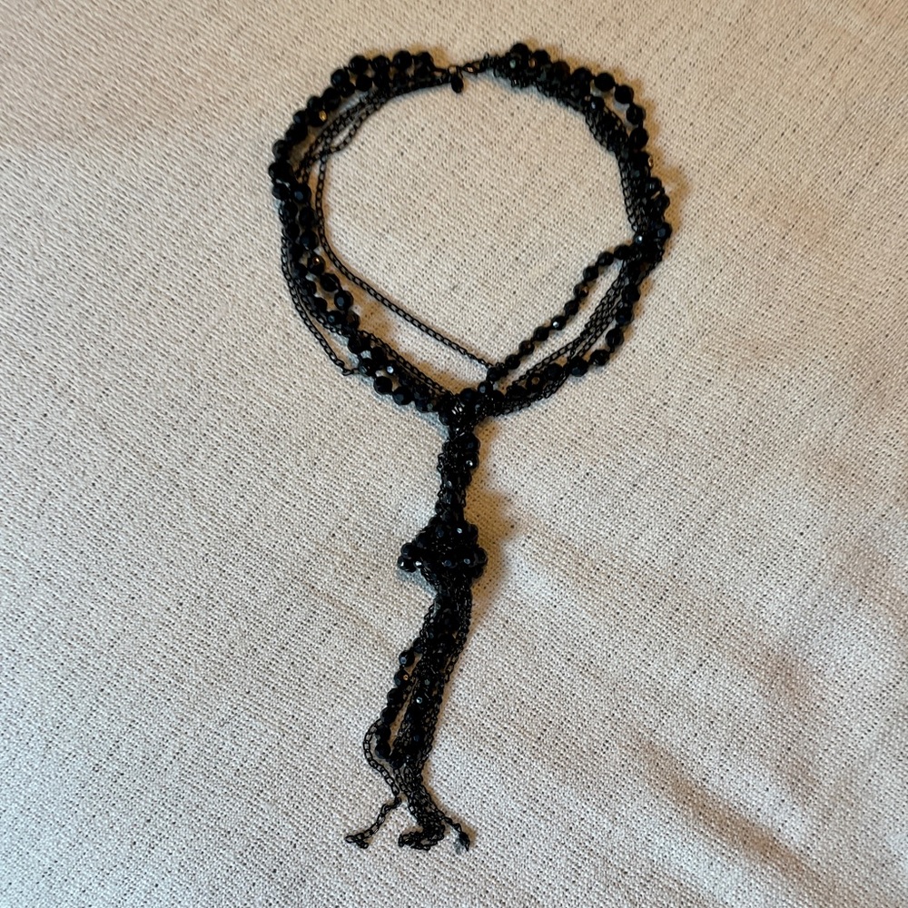 Express Multilayer Black Necklace
